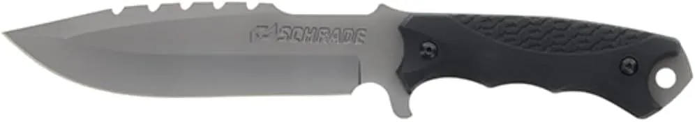 Schrade Delta Class Extreme Survival Fixed Blade 10.75in with 6in AUS-10 Steel Blade and Non-Slip Grip for Camping and Bushcraft