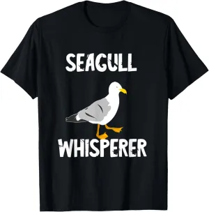 Seagulls Whisperer Seagull Harbour Birds Sea Bird T-Shirt