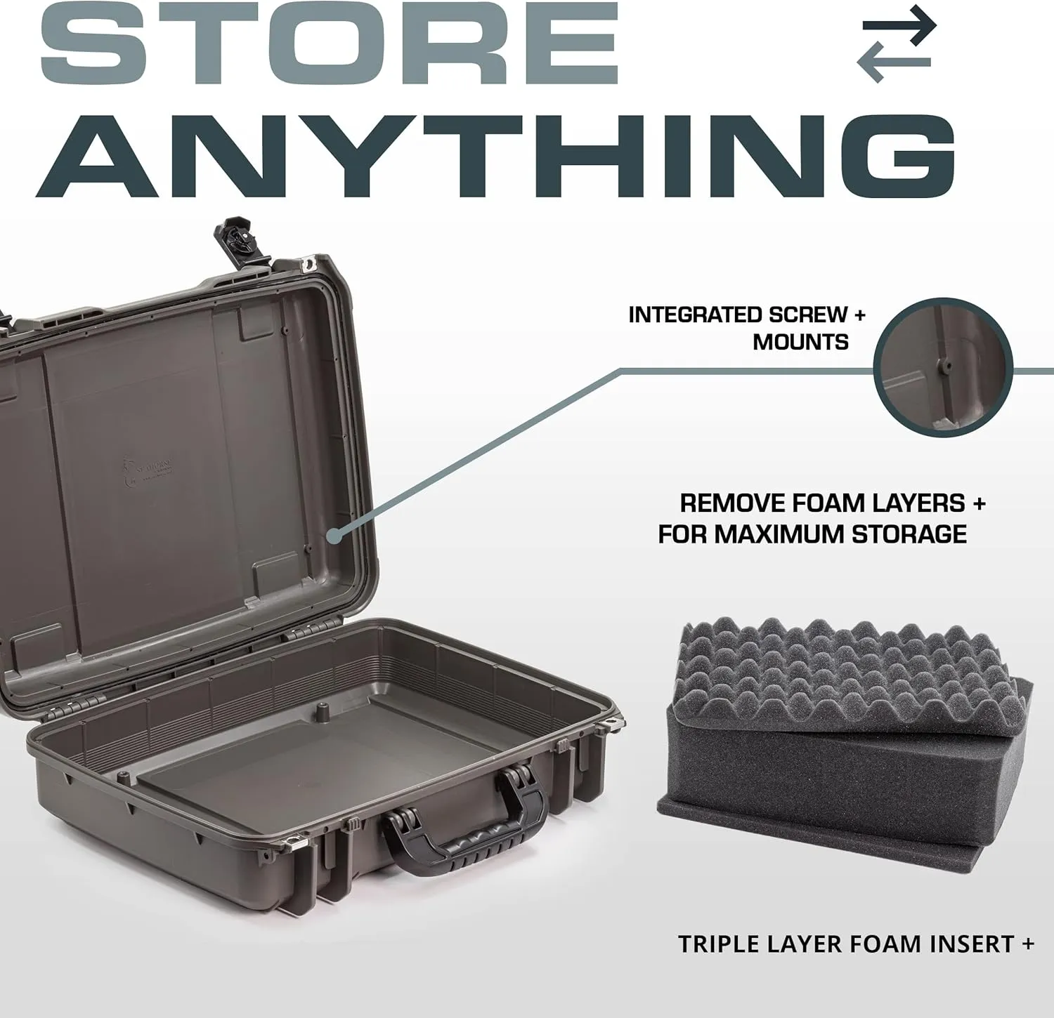 Seahorse 130 Heavy Duty Protective Dry Box Case - TSA Approved/Mil Spec / IP67 Waterproof/USA Made for Cameras, Action Cameras, Ammo, First Aid Kits