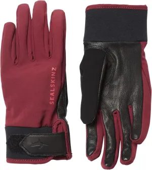 SEALSKINZ Women's Waterproof All Weather Insulated Glove, Red/Black, Small