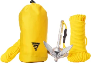 Seattle Sports Kayak Anchor System with Folding Anchor, 50ft Rope, Ring, 2 Carabiners, Folding Anchor Anchor - Includes Drawstring Storage Sack for Convenient Travel (1.5 and 3.25 lb)