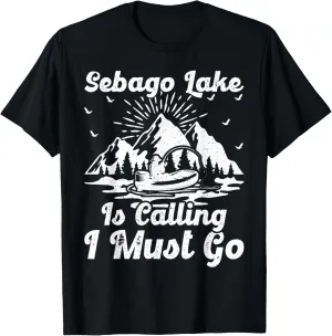Sebago Lake Is Calling I Must Go Sebago Lake Fishing T-Shirt