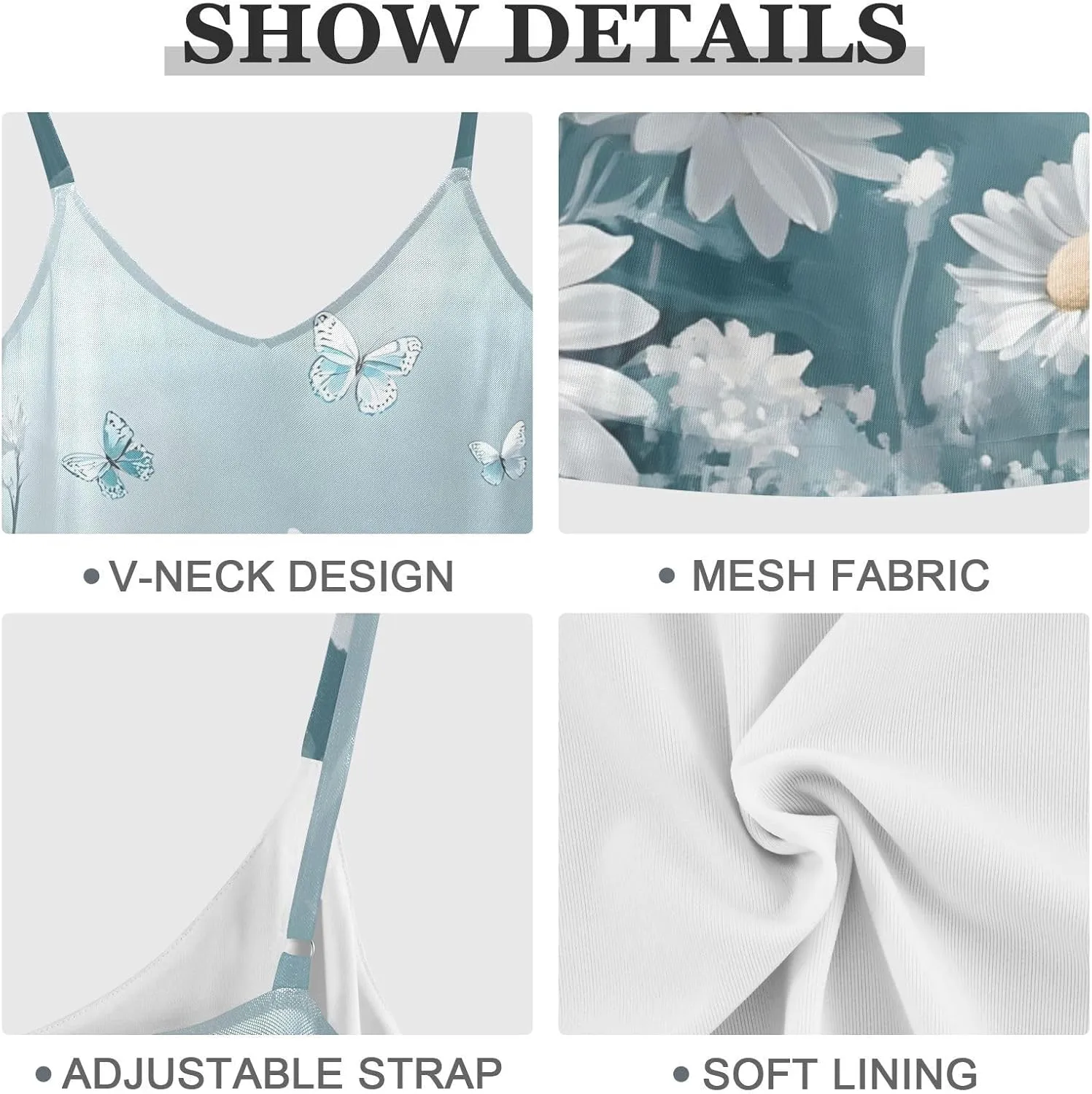 senya Womens Summer Dresses White Daisy Butterfly Sundress Going Out Casual Elegant Party Halter Sun Dress-S