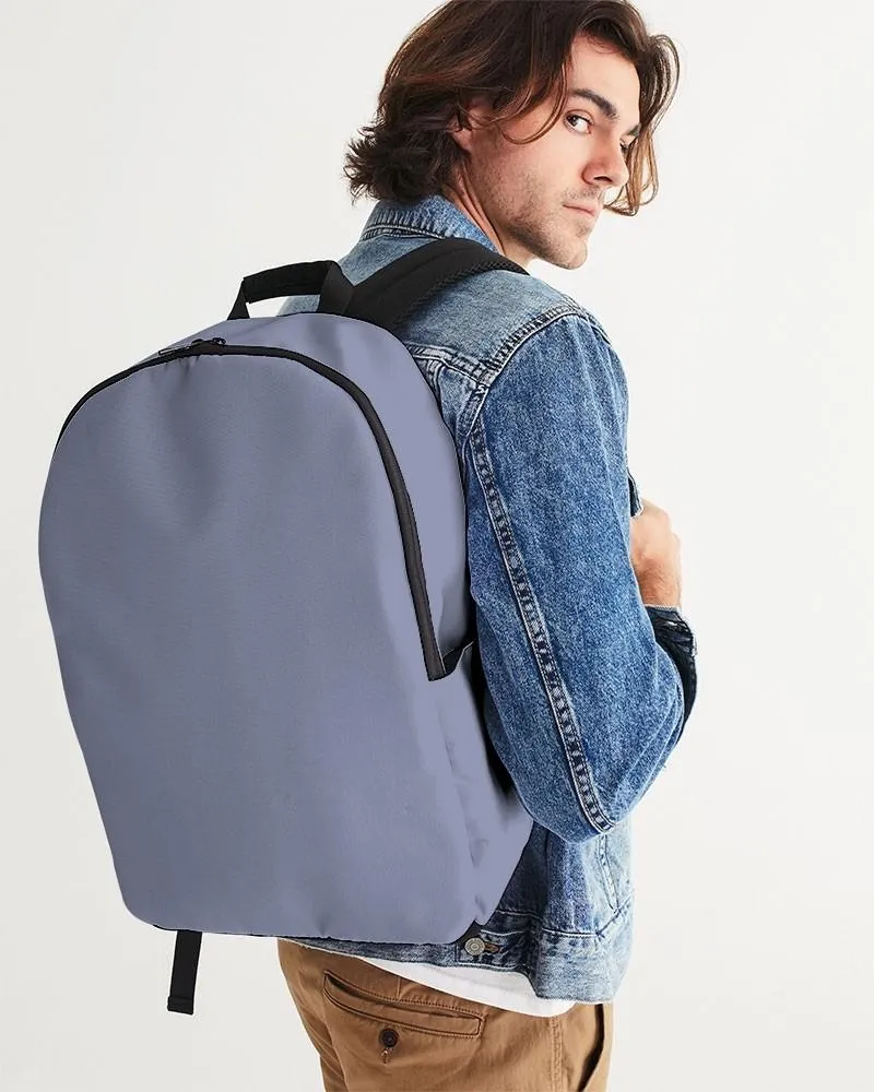 Shaded Pale Pastel Blue Gray Waterproof Backpack | C30M22Y0K30