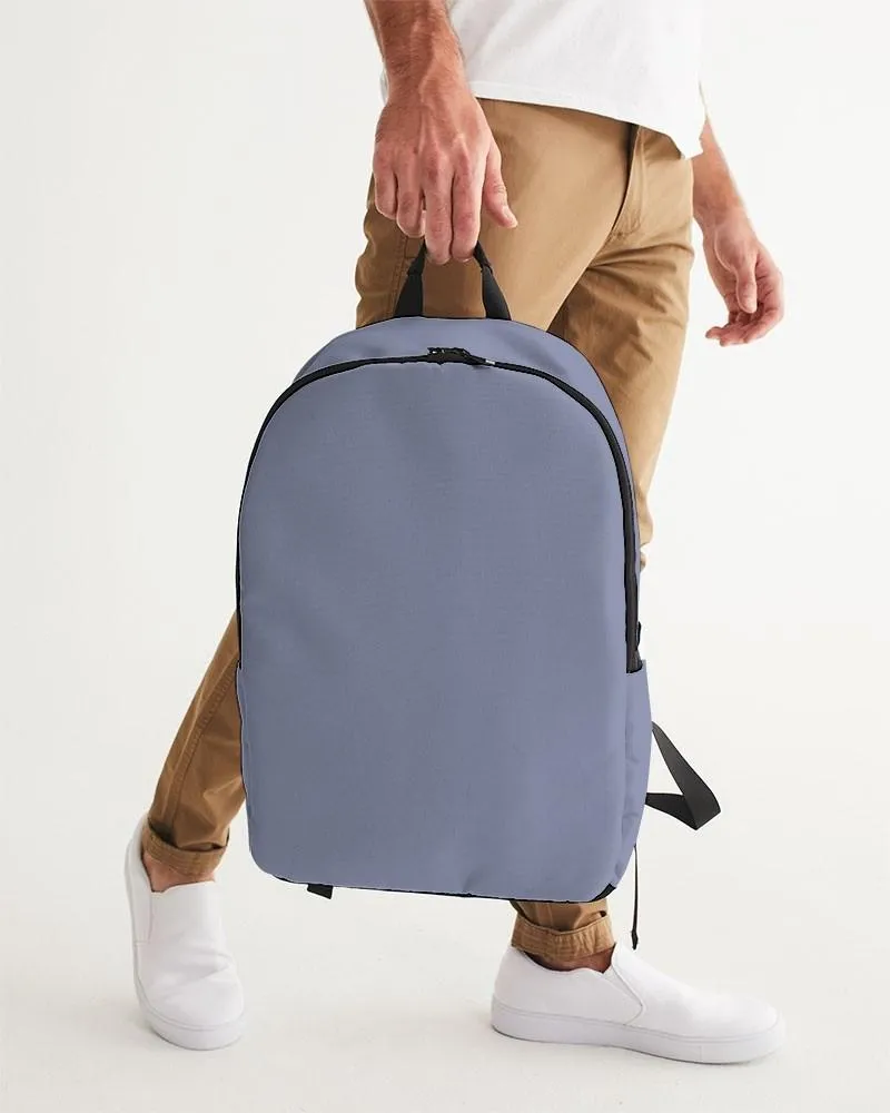 Shaded Pale Pastel Blue Gray Waterproof Backpack | C30M22Y0K30