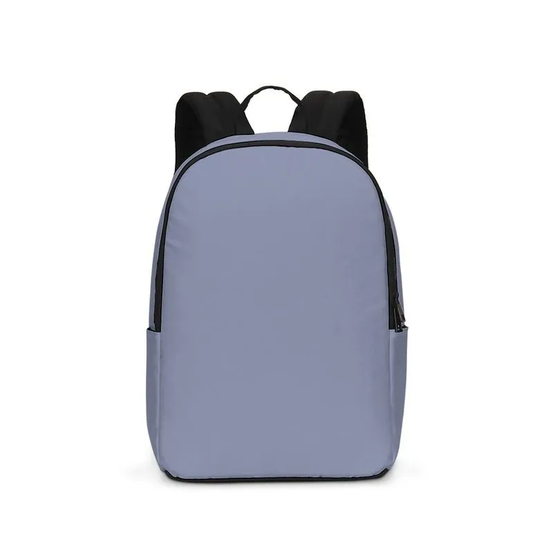 Shaded Pale Pastel Blue Gray Waterproof Backpack | C30M22Y0K30