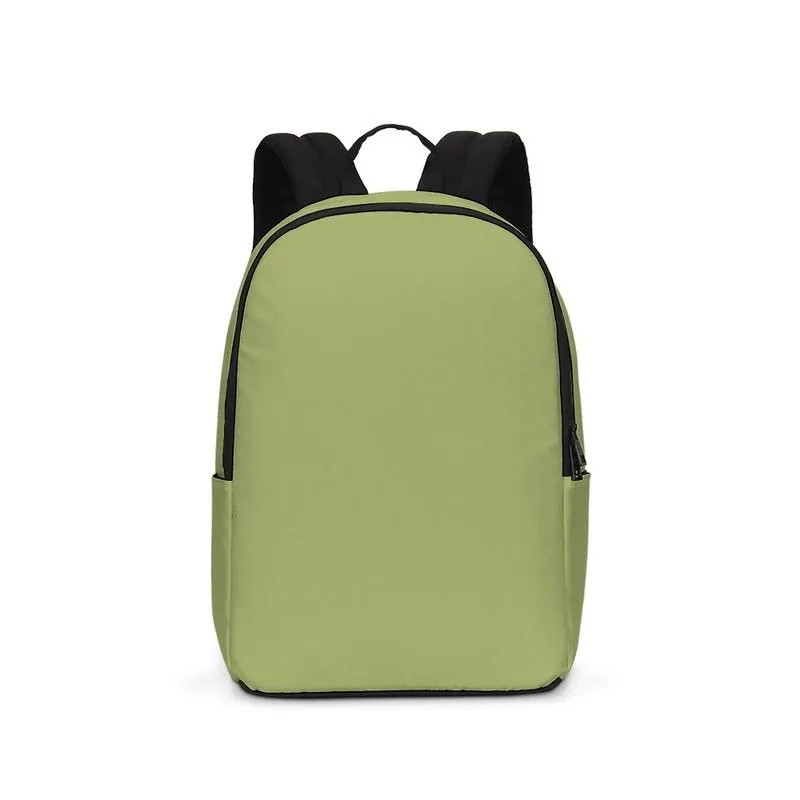 Shaded Pastel Warm Green Waterproof Backpack | C15M0Y60K30