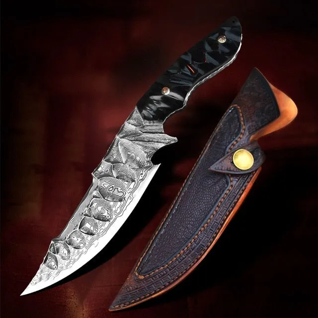 Shadow Blade Damascus Steel Outdoor Knife