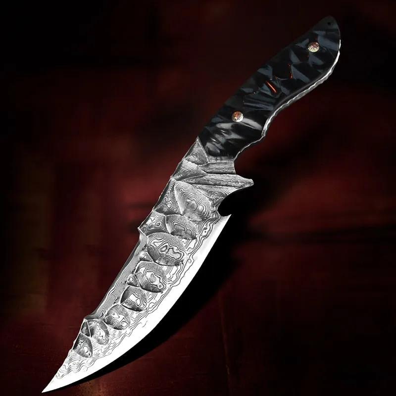 Shadow Blade Damascus Steel Outdoor Knife