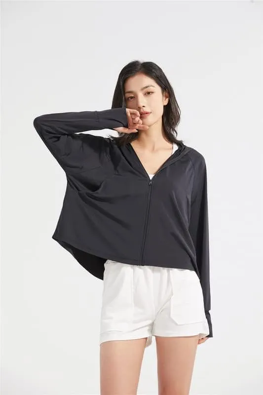 Shanghai Story Fishing Hunting Clothing For Women UPF 50  UV Sun Protection Long Sleeve Jacket Hoodie with Face Mask