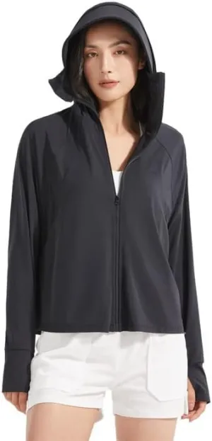 Shanghai Story Fishing Hunting Clothing For Women UPF 50  UV Sun Protection Long Sleeve Jacket Hoodie with Face Mask