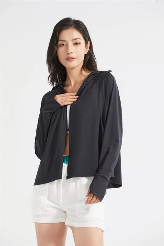 Shanghai Story Fishing Hunting Clothing For Women UPF 50  UV Sun Protection Long Sleeve Jacket Hoodie with Face Mask
