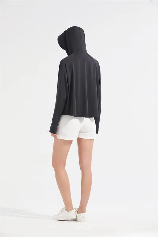 Shanghai Story Fishing Hunting Clothing For Women UPF 50  UV Sun Protection Long Sleeve Jacket Hoodie with Face Mask