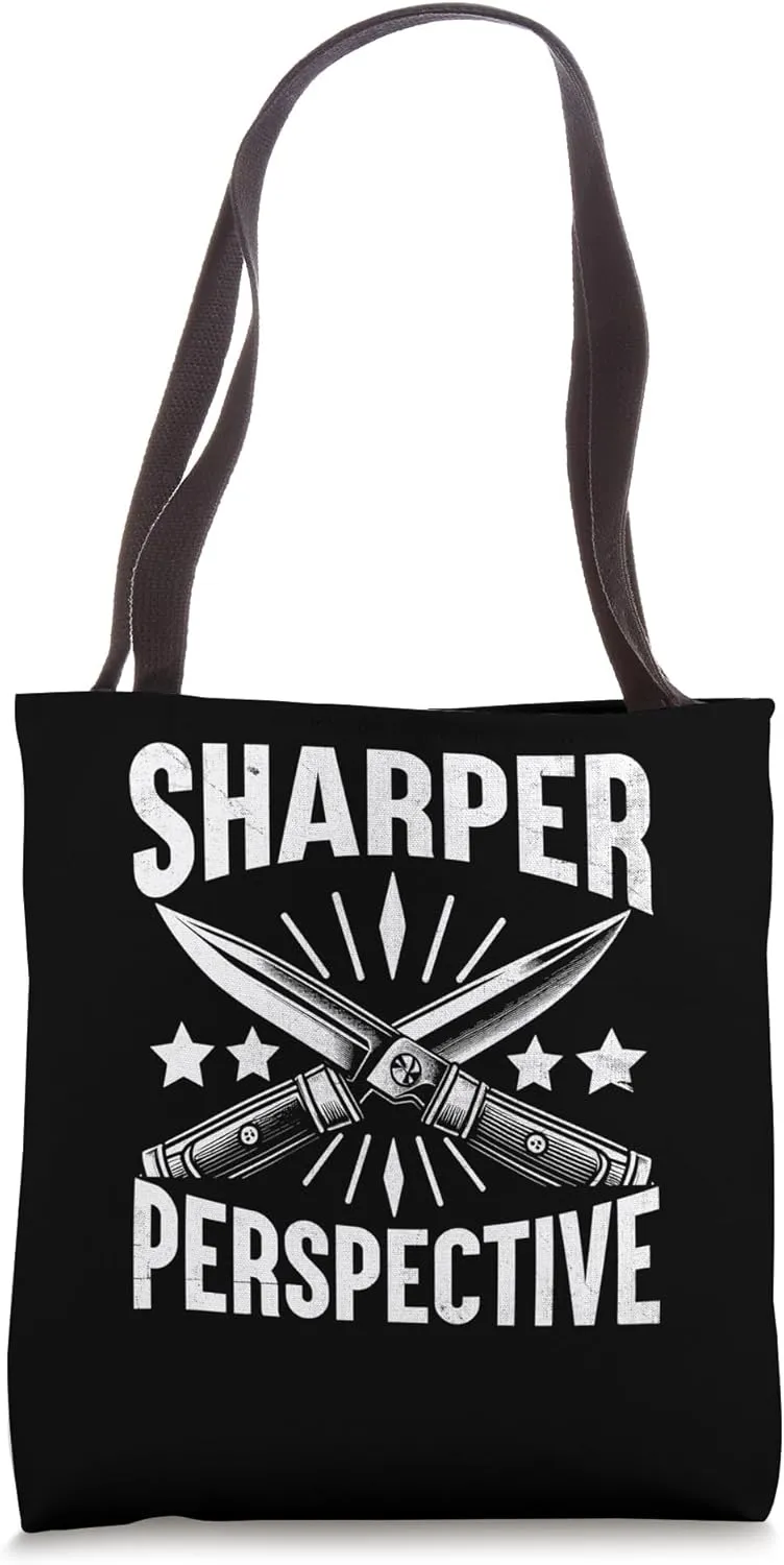 Sharper Perspective Knives Collecting Knife Collector Blade Tote Bag