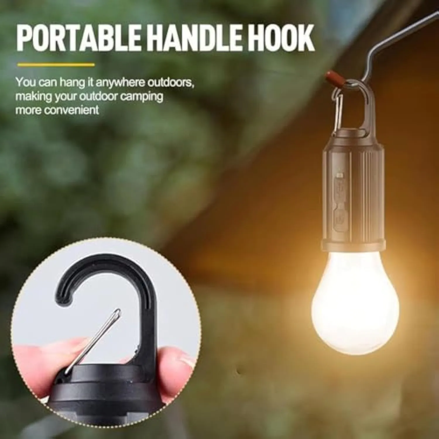 Shineshore Solar Rechargeable Hooked Camping Light, New Outdoor Waterproof Solar Tent Lights USB Rechargeable LED Camping Lantern (Spherical, 5)