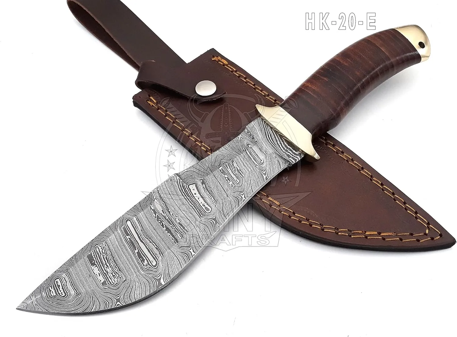 SHINY CRAFTS | 13" Large Handmade Forged Razorback Knife, Fixed Blade Knife, Full Tang Bowie Knife, Hunting Knife, Camping Knife, Knife with Premium Leather Sheath (HK-20-E)
