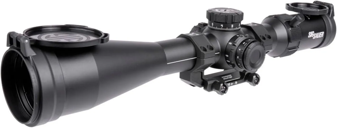 SIG SAUER Tango-MSR 5-30x56mm 34mm Tube F1/First Focal Plane High-Magnification Durable Shockproof Waterproof Fogproof Black Hunting Riflescope, Lens Covers & 34mm Alpha-MSR 1.420" Mount Included