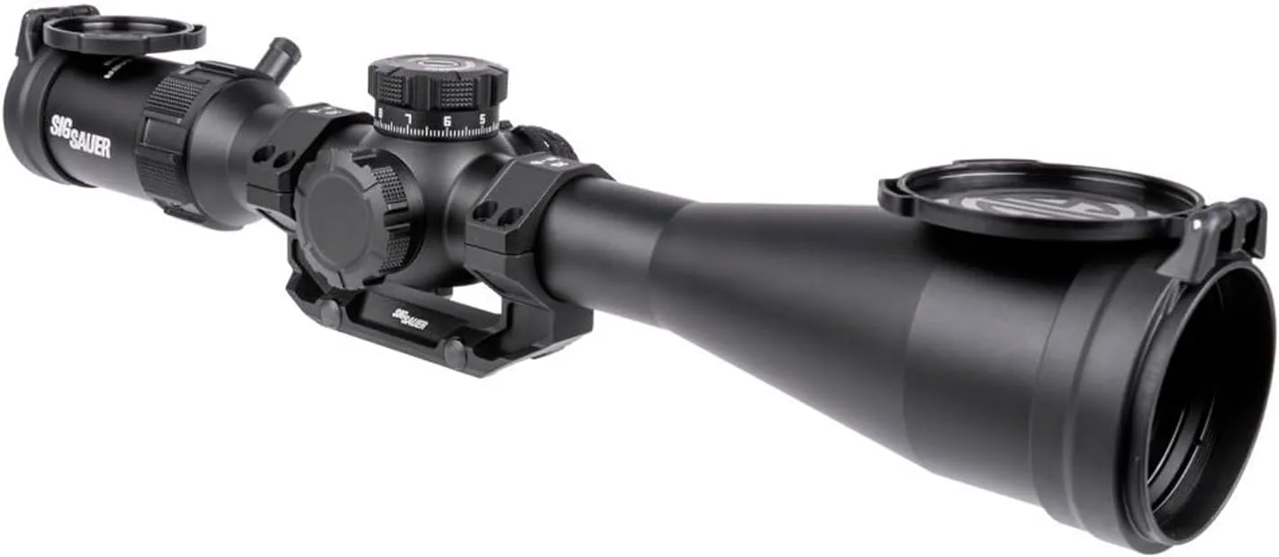 SIG SAUER Tango-MSR 5-30x56mm 34mm Tube F1/First Focal Plane High-Magnification Durable Shockproof Waterproof Fogproof Black Hunting Riflescope, Lens Covers & 34mm Alpha-MSR 1.420" Mount Included