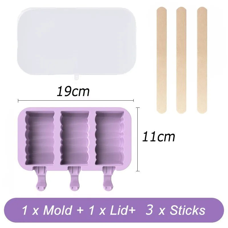 Silicone Cartoon Ice Cream Popsicle Molds - Durable, Easy-to-Use