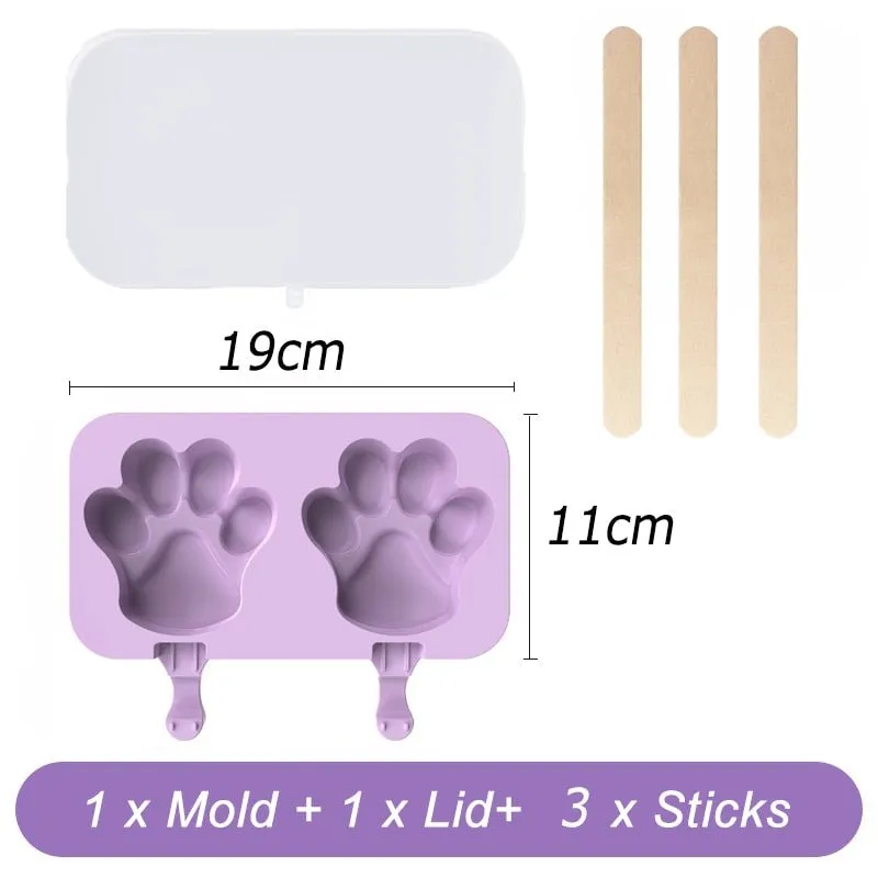 Silicone Cartoon Ice Cream Popsicle Molds - Durable, Easy-to-Use