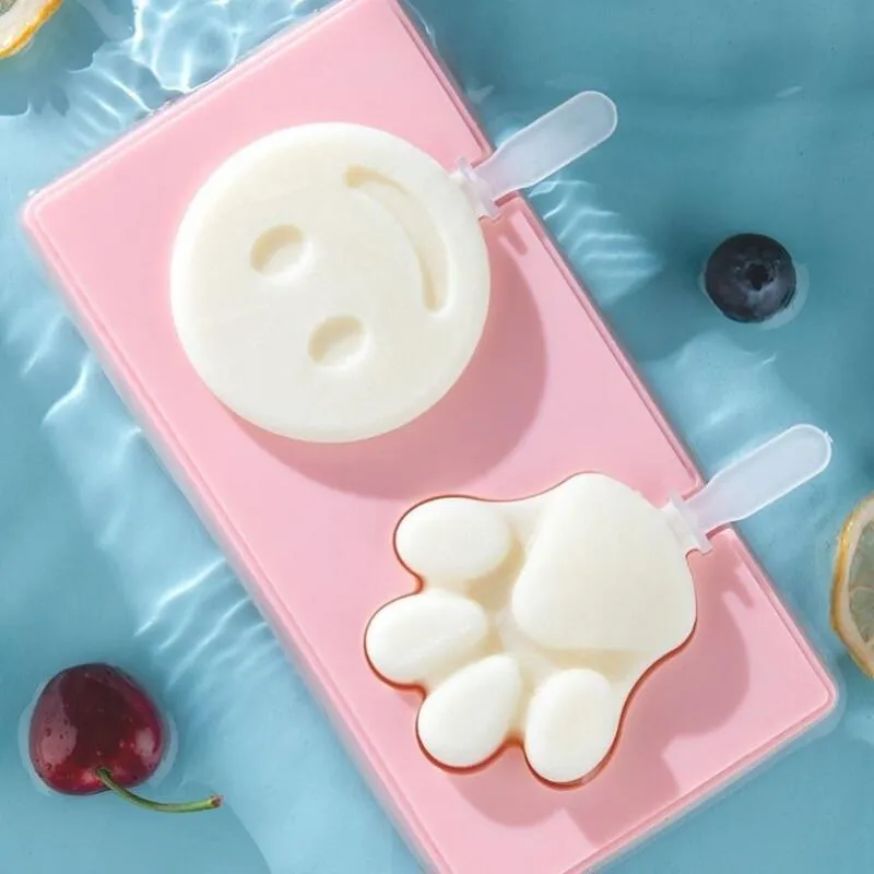 Silicone Cartoon Ice Cream Popsicle Molds - Durable, Easy-to-Use