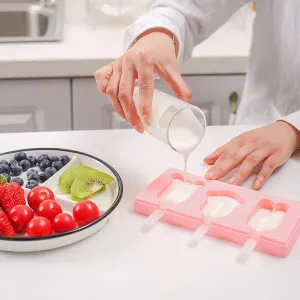 Silicone Cartoon Ice Cream Popsicle Molds - Durable, Easy-to-Use