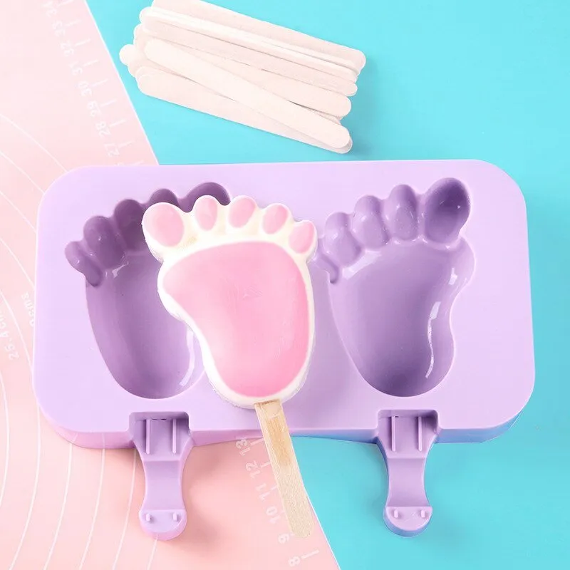 Silicone Cartoon Ice Cream Popsicle Molds - Durable, Easy-to-Use