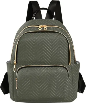 Sinestour Army Green Backpack Purse Lightweight Shoulder Bag Fashion Travel Backpack Handbags for Women Work Ladies Teenage