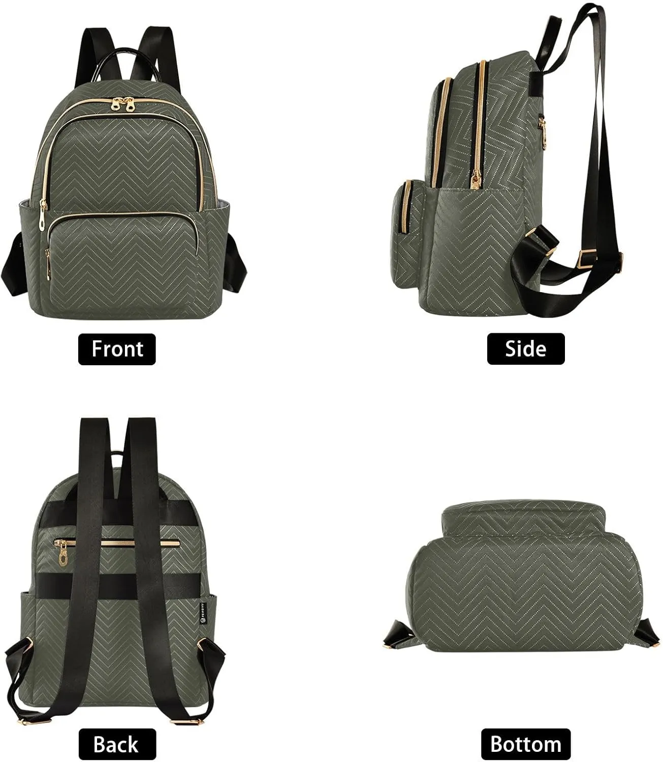 Sinestour Army Green Backpack Purse Lightweight Shoulder Bag Fashion Travel Backpack Handbags for Women Work Ladies Teenage