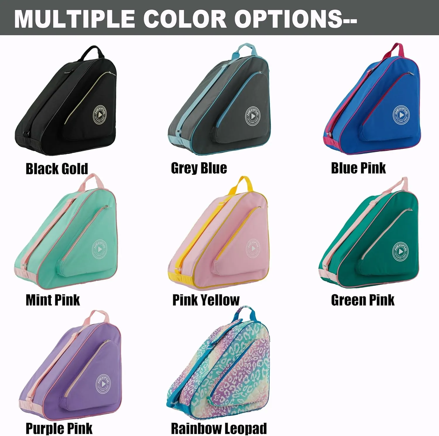 Skate Bag for Ice, Inline, Roller & Quad Skates - Kids & Adults