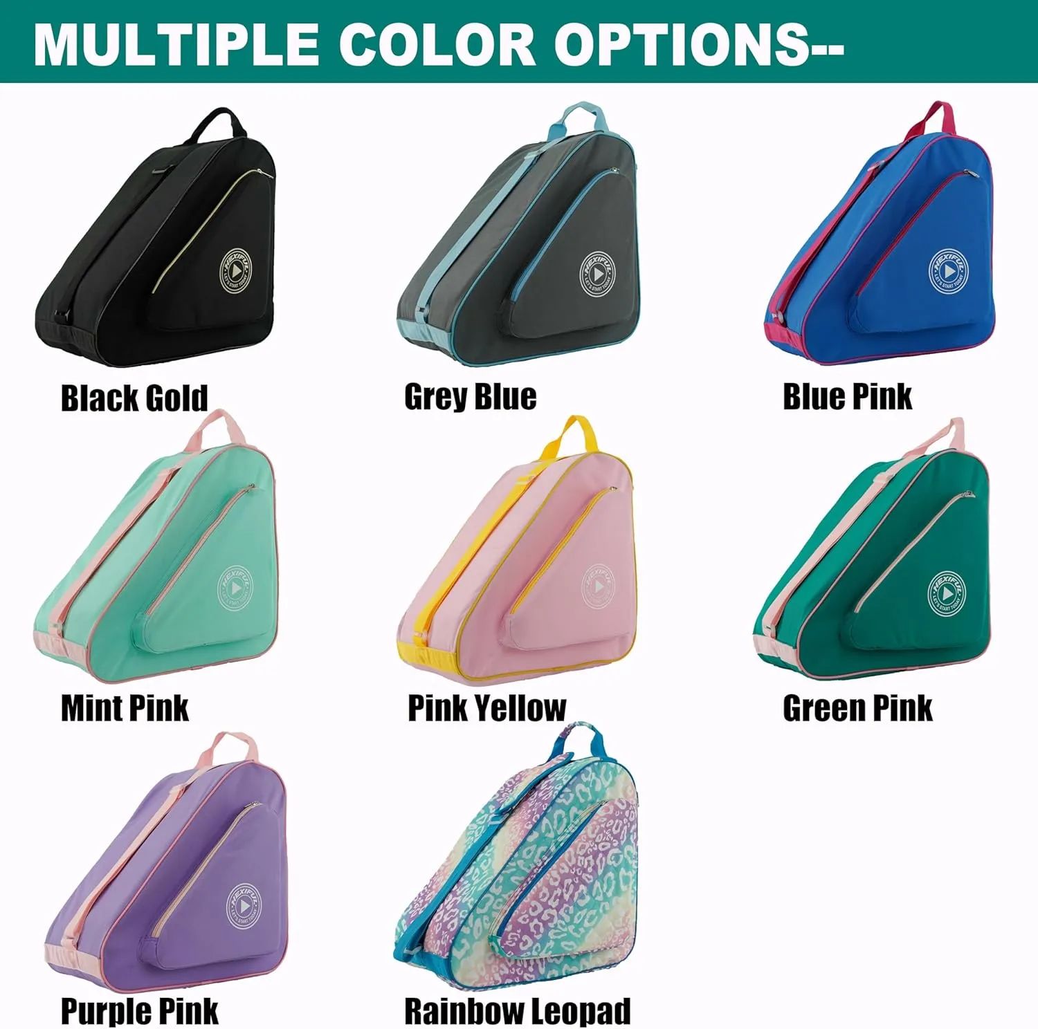 Skate Bag for Ice, Inline, Roller & Quad Skates - Kids & Adults