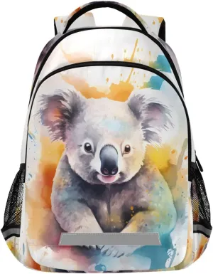 Sloth Small Animal Rainbow Watercolor Backpack Girls Kids Backpacks Boys School Bookbag 3rd 4th 5th Grade Casual Daypack Laptop Shoulder Bag with Chest Strap