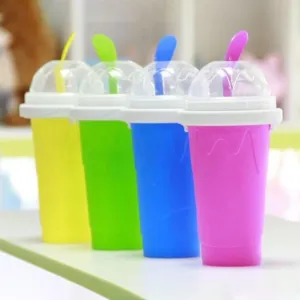 Slushy Maker Portable Travel Ice Cup Homemade Freeze Drinks Cup YELLOW