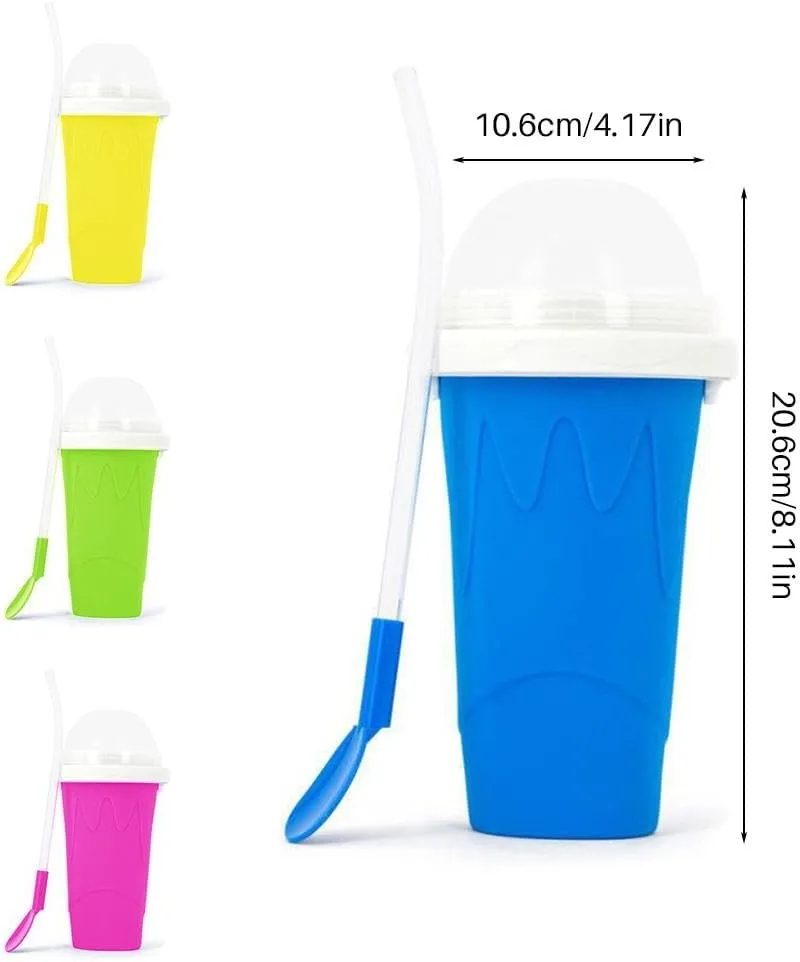 Slushy Maker Portable Travel Ice Cup Homemade Freeze Drinks Cup YELLOW