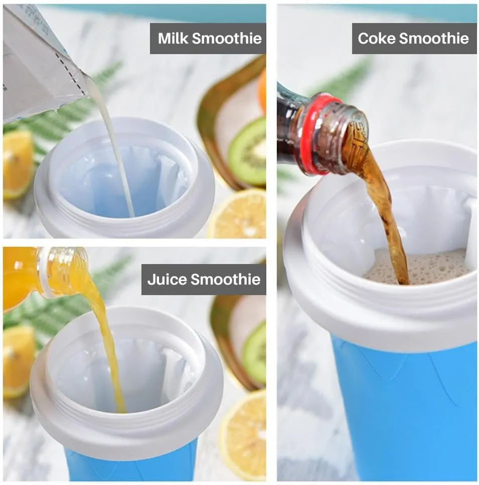 Slushy Maker Portable Travel Ice Cup Homemade Freeze Drinks Cup YELLOW