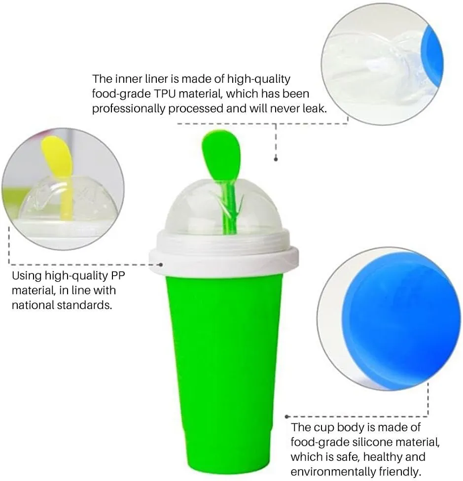 Slushy Maker Portable Travel Ice Cup Homemade Freeze Drinks Cup YELLOW