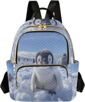 Small Backpack Purse for Women, Emperor Penguin Shoulder Bag Lightweight Daypack for Travel Work Casual