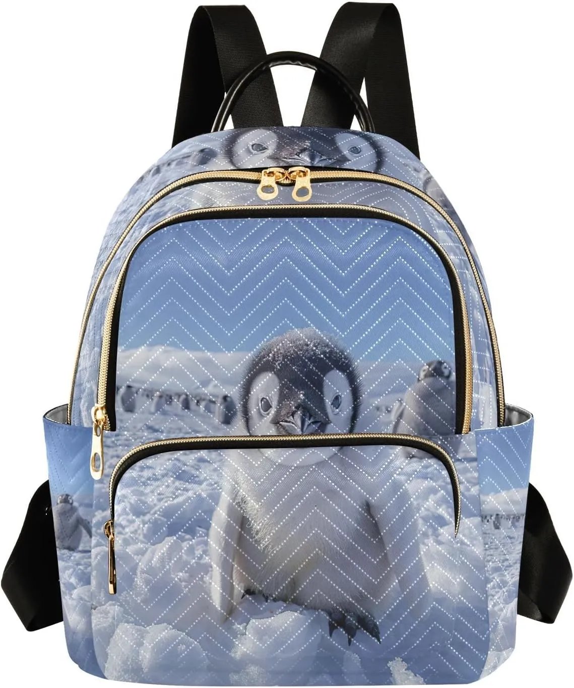 Small Backpack Purse for Women, Emperor Penguin Shoulder Bag Lightweight Daypack for Travel Work Casual