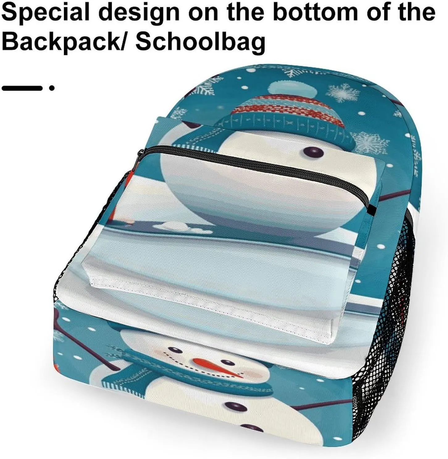 Small Backpacks Personalized Christmas Snowman Printing Travel Bag Lightweight Travel Backpack For Women Men