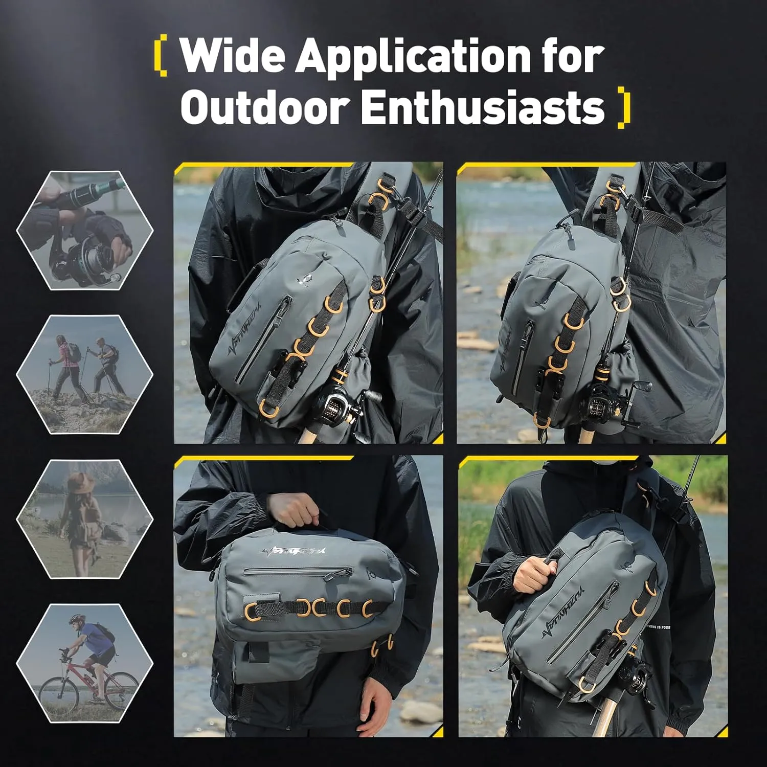Small Fishing Bag with Rod Strap, Portable & Lightweight, Fish Small Tackle bag – Fits Tackle Boxes & Gear,Move Freely, Cast Smoothly - Fishing Gifts for Men
