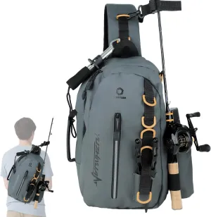 Small Fishing Bag with Rod Strap, Portable & Lightweight, Fish Small Tackle bag – Fits Tackle Boxes & Gear,Move Freely, Cast Smoothly - Fishing Gifts for Men