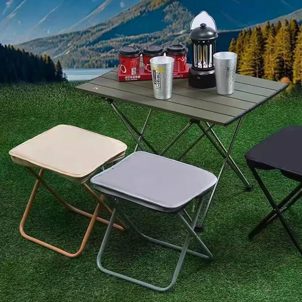 Small Folding Fishing Stool, Portable Foldable Outdoor Camping Stool, Lightweight Seat Compact Step Stool Low Chair for Hiking Picnic Bathroom(Green,Small)