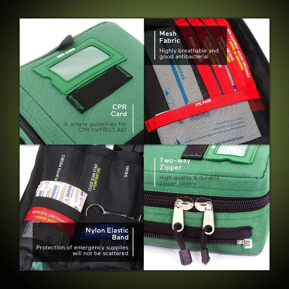 SmartKit® Emergency Outdoor First Aid Kit | 4 Sections - 255 Pcs