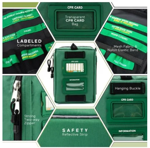 SmartKit® Emergency Outdoor First Aid Kit | 4 Sections - 255 Pcs