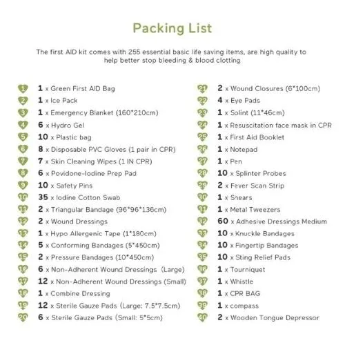 SmartKit® Emergency Outdoor First Aid Kit | 4 Sections - 255 Pcs