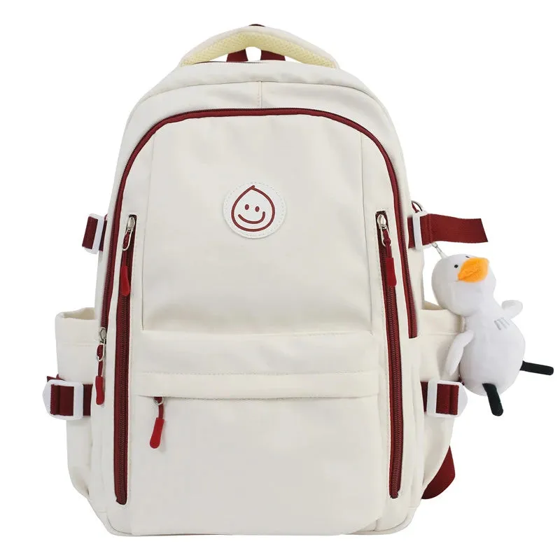 Smiley Waterproof School Backpack