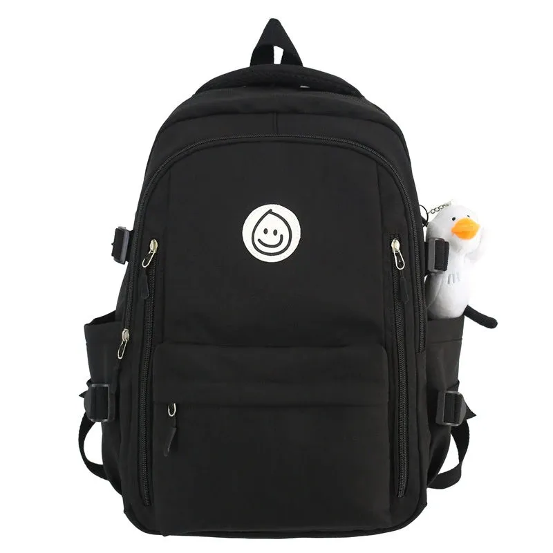 Smiley Waterproof School Backpack
