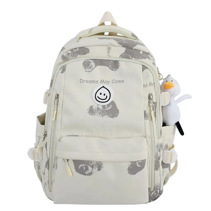 Smiley Waterproof School Backpack
