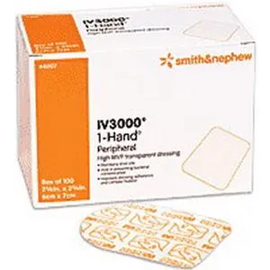 Smith & Nephew Opsite IV3000 Standard Moisture Responsive Catheter Dressing, 4" x 5-1/2", Box of 50