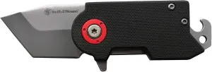 Smith & Wesson Benji 2.5in High Carbon S.S. Folding Keychain Knife with 1.75in Modified Tanto Blade and G10 Handle for Outdoor, Tactical, Survival and EDC